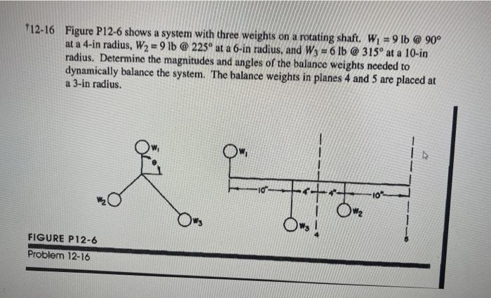 Solved 12-16 Figure P12-6 shows a system with three weights | Chegg.com