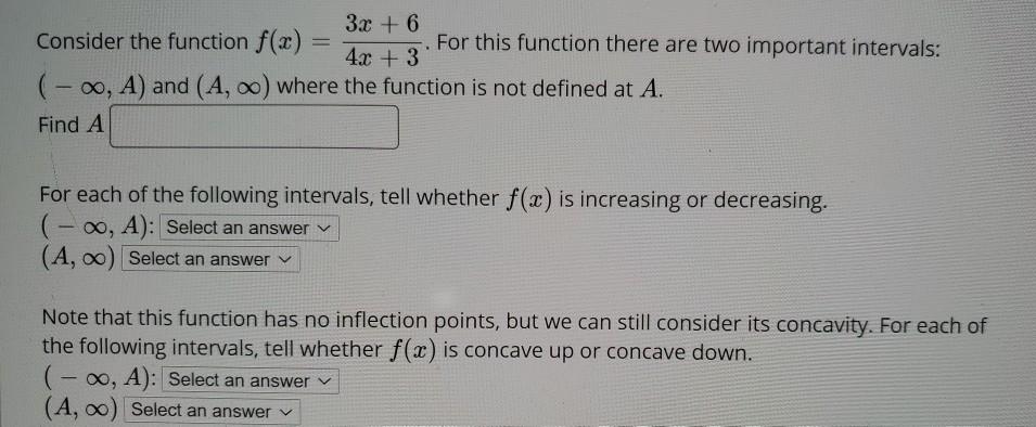 Solved 3.0 + 6 Consider the function f(x) For this function | Chegg.com