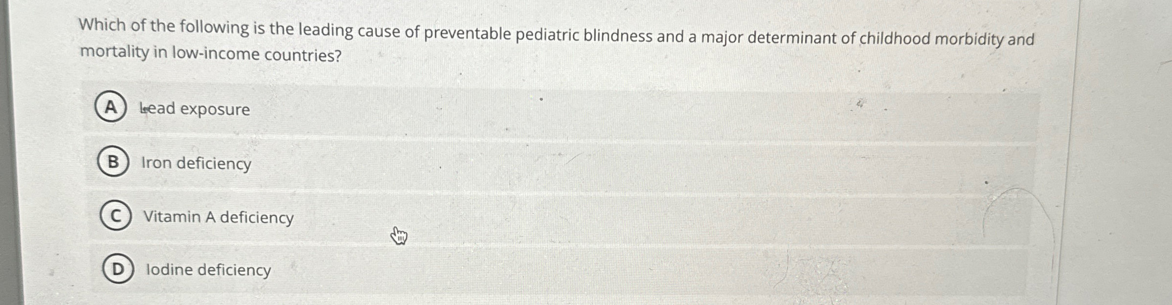 Solved Which of the following is the leading cause of | Chegg.com