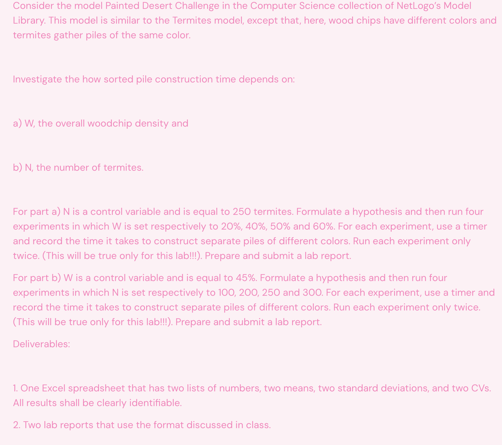 Consider the model Painted Desert Challenge in ﻿the