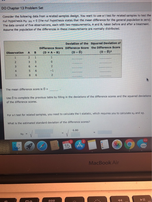 Solved DO Chapter 13 Problem Set Consider the following data | Chegg.com