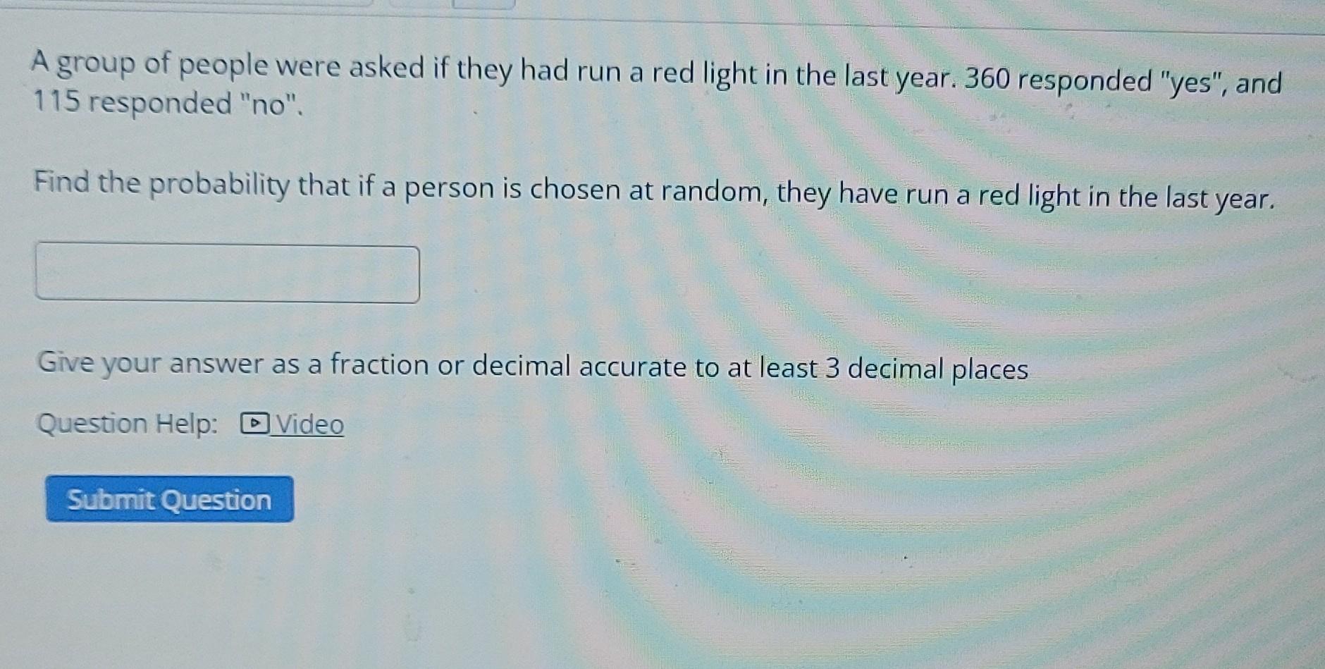 solved-a-group-of-people-were-asked-if-they-had-run-a-red-chegg