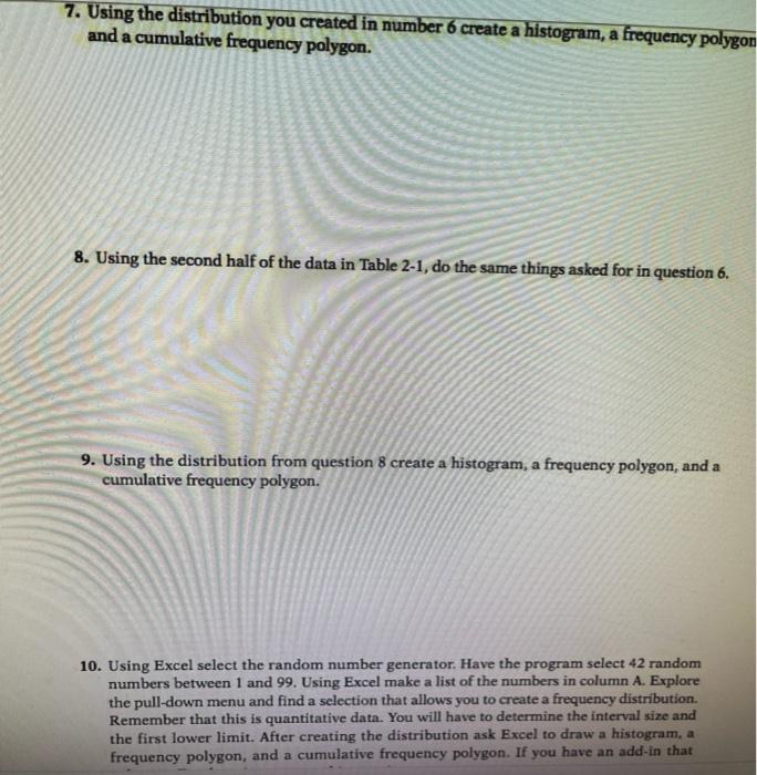 Solved CHAPTER 2 Organizing and Presenting Date . Complete | Chegg.com