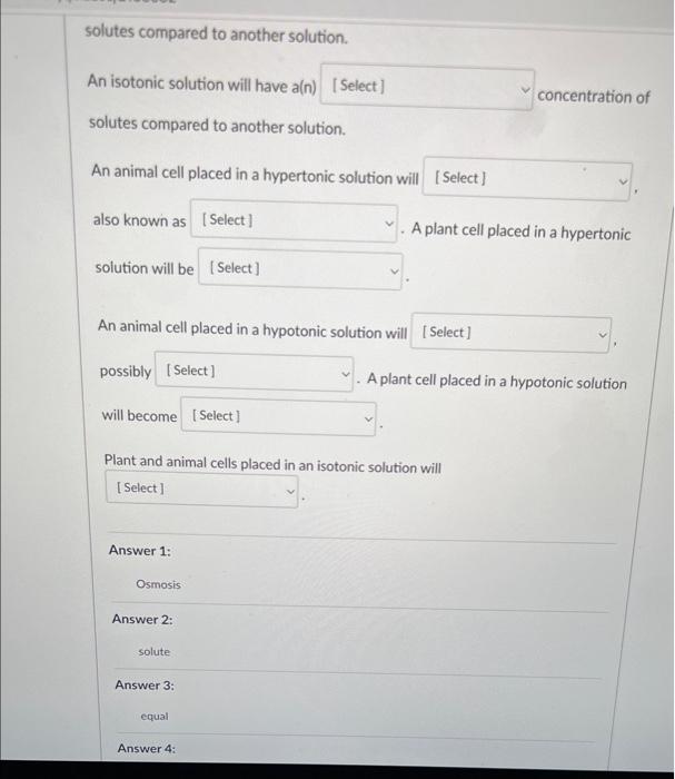Solved is the diffusion of water molecules across a | Chegg.com