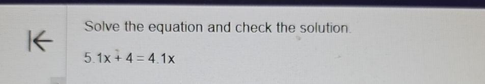 Solved Solve the equation and check the | Chegg.com
