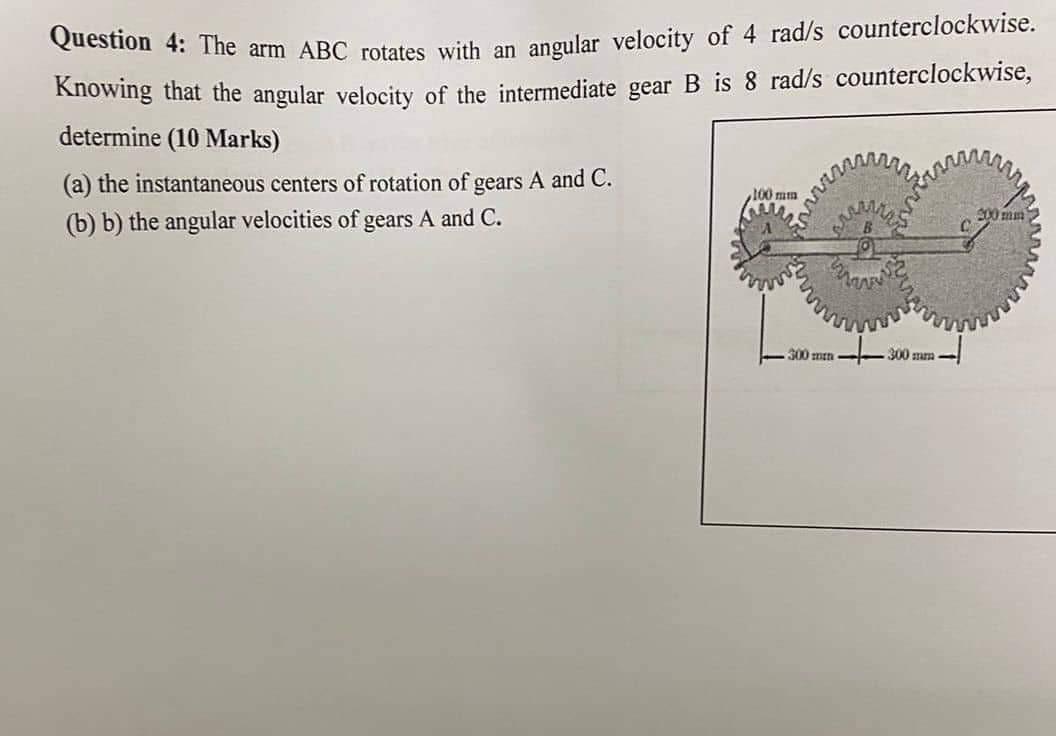 Solved Question 4: The Arm ABC Rotates With An Angular | Chegg.com