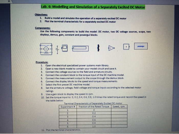 Solved Lab. 6: Modelling and Simulation of a Separately | Chegg.com