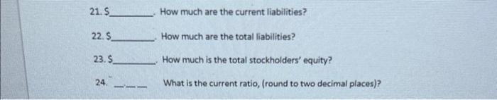 Solved Use the following to answer questions 19−24 The | Chegg.com