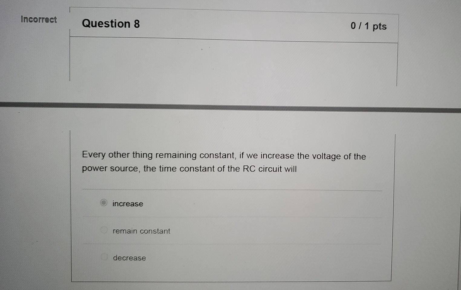 Solved Note: The time constant of the RC circuit will | Chegg.com