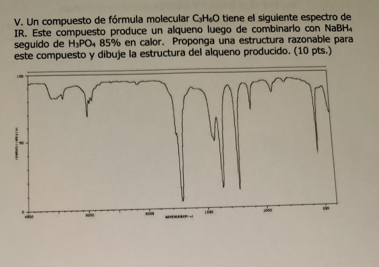 Solved V Un Compuesto De Fórmula Molecular C3h6o Tiene El 0083