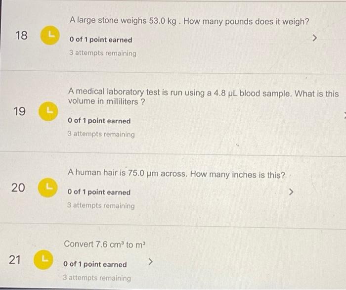 Solved A large stone weighs 53.0 kg. How many pounds does it | Chegg.com