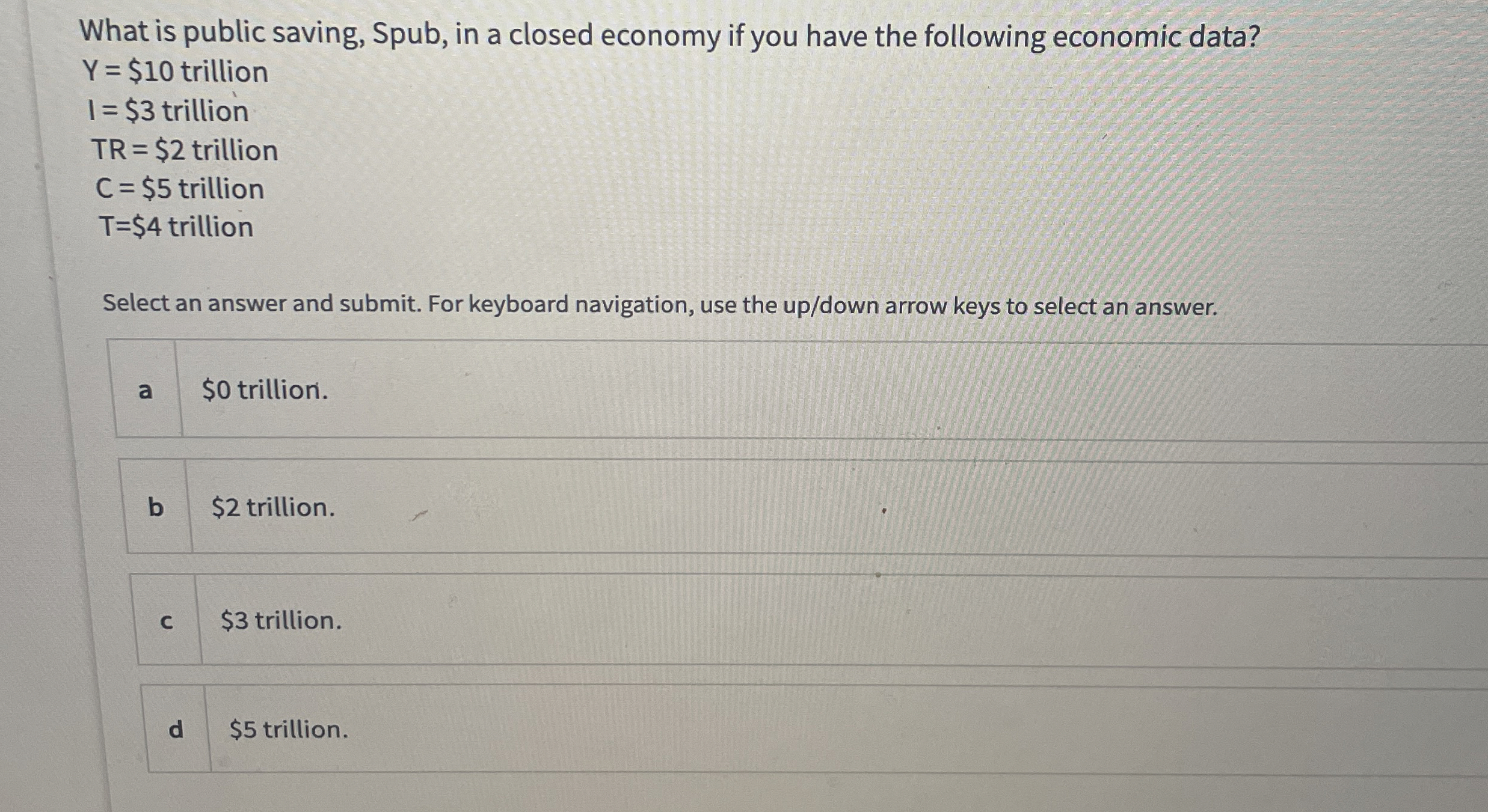 Solved What is public saving, Spub, in a closed economy if | Chegg.com