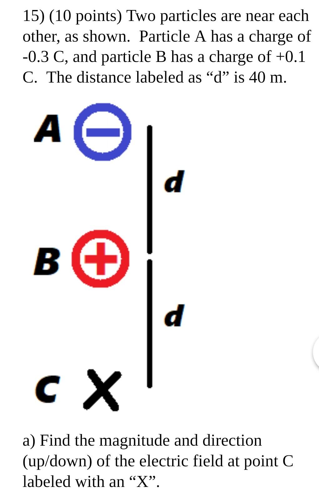 Solved 15) (10 Points) Two Particles Are Near Each Other, As | Chegg.com