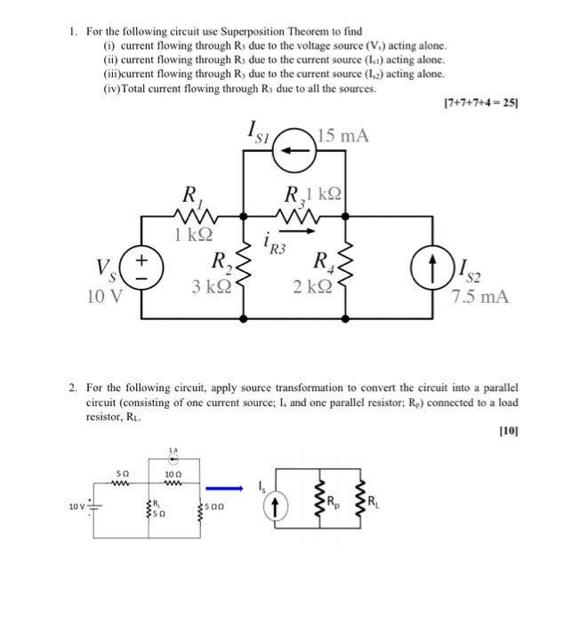 solved-1-for-the-following-circuit-use-superposition-chegg