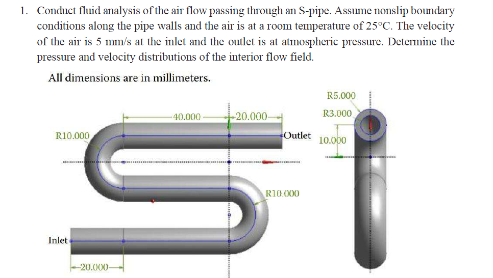 Solved 1. ﻿Conduct fluid analysis of the air flow passing | Chegg.com