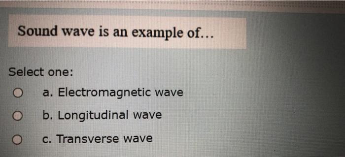 sound wave is an example of electromagnetic wave