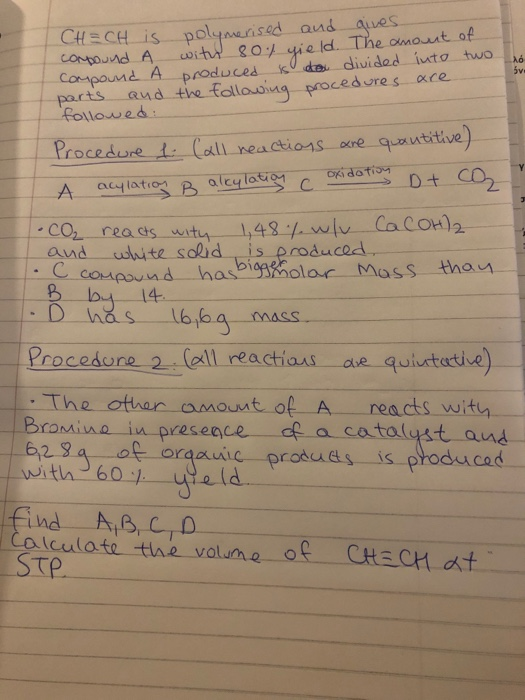 Solved Lo Oni Y Oxidation J Chech Is Polymerised And Gues Chegg Com