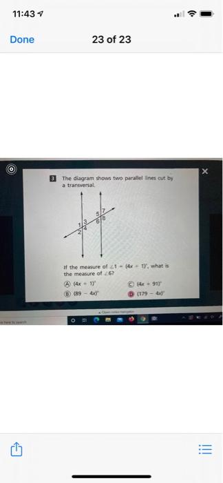 Solved 11:43 Done 23 of 23 3 The diagram shows two parallel | Chegg.com