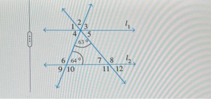 Solved Lines I1 and I2 are parallel lines. Determine the | Chegg.com