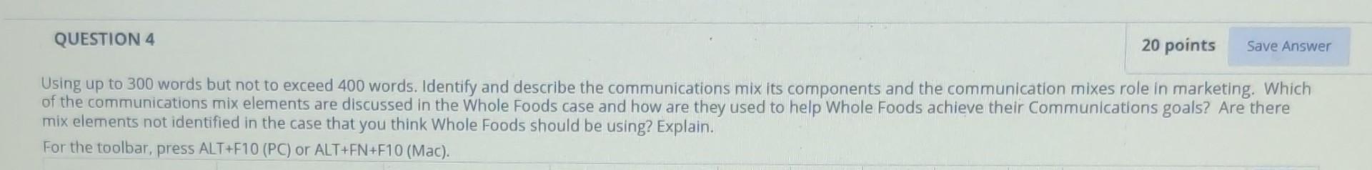 Solved QUESTION 4 20 points Save Answer Using up to 300 | Chegg.com