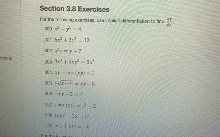 Solved Section 3.8 Exercises For the following exercises, | Chegg.com