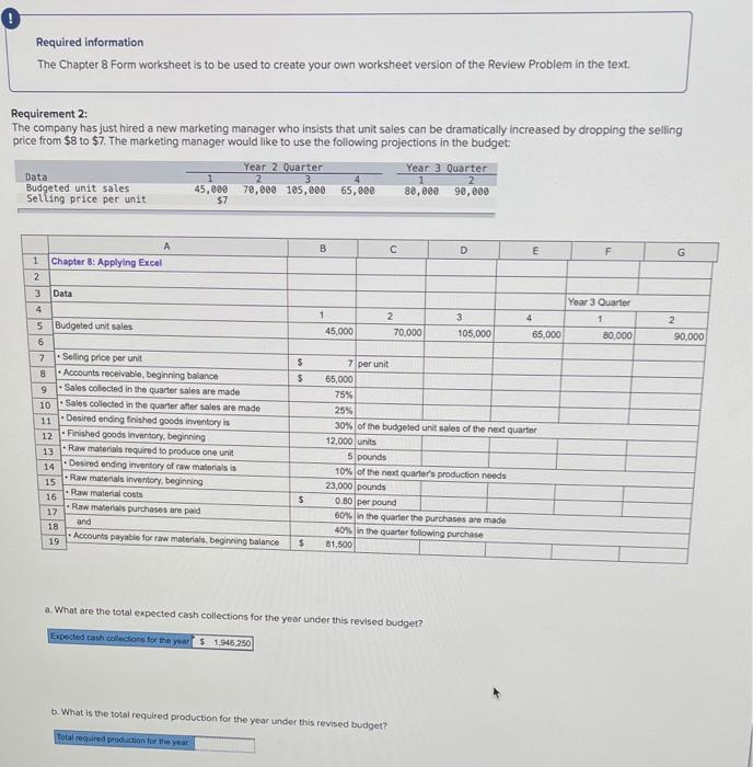 Solved Required Information The Chapter 8 Form Worksheet Is | Chegg.com