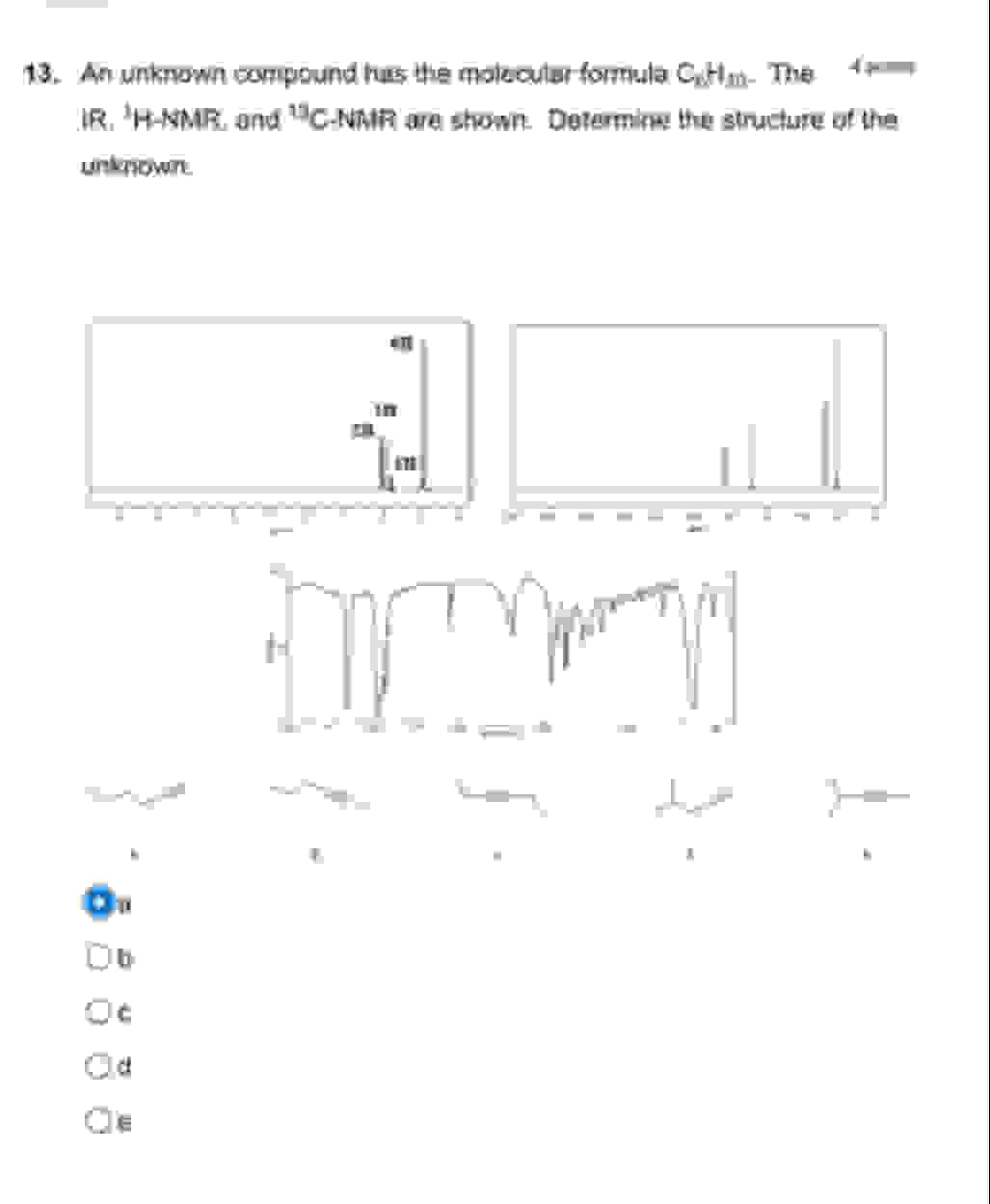 Solved An unknown compound hus the molecular formula C6H10 | Chegg.com