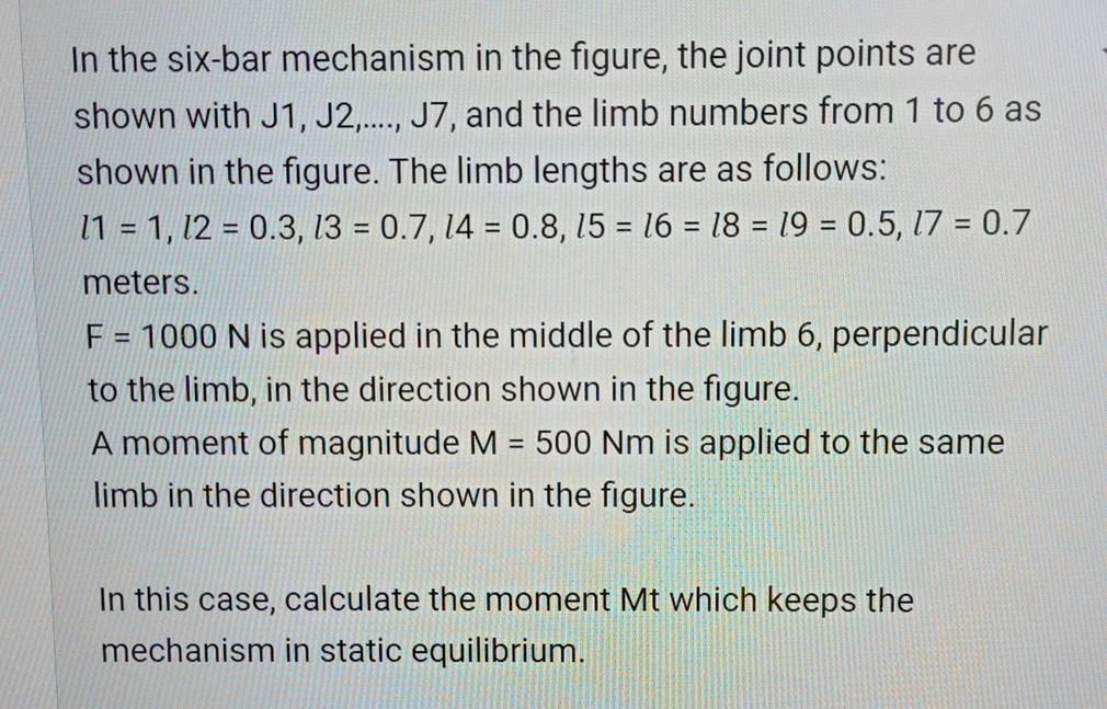 Solved In the six-bar mechanism in the figure, the joint | Chegg.com