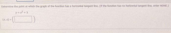 how to find horizontal tangent line of a function