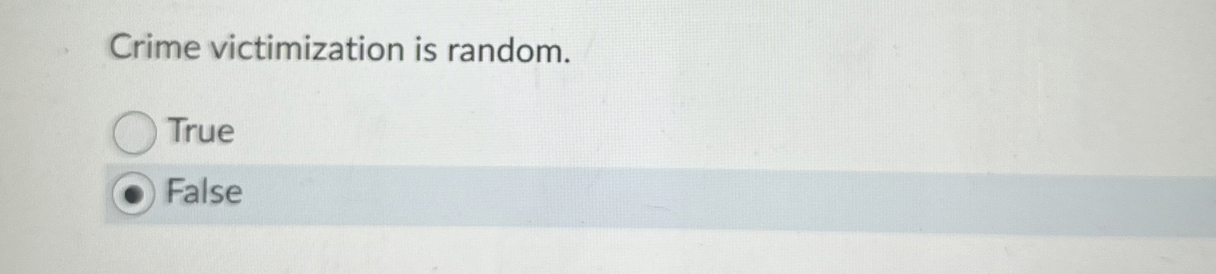 True Or False Most Victimization Is Random And Unpredictable Movie