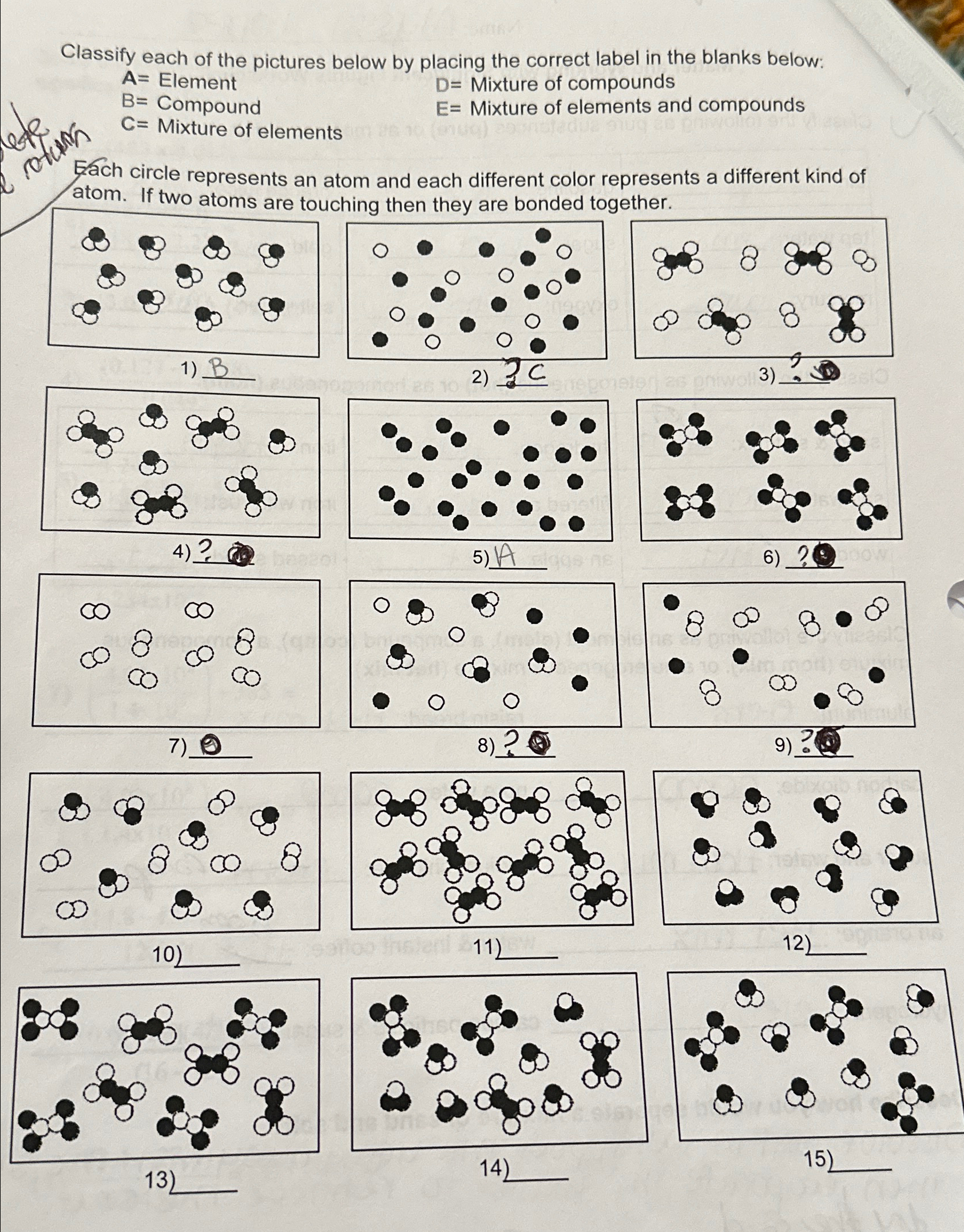 Solved Classify each of the pictures below by placing the | Chegg.com