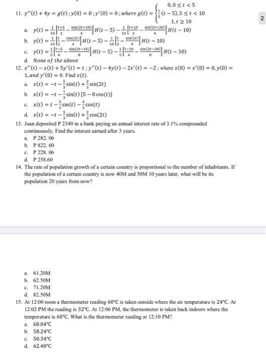 Solved 2e 8 D 1 Y Cos X A G Cos X Sin X Cos Chegg Com