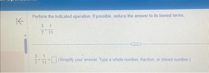 Solved Operations K Write the fraction in simplest form. 14 | Chegg.com