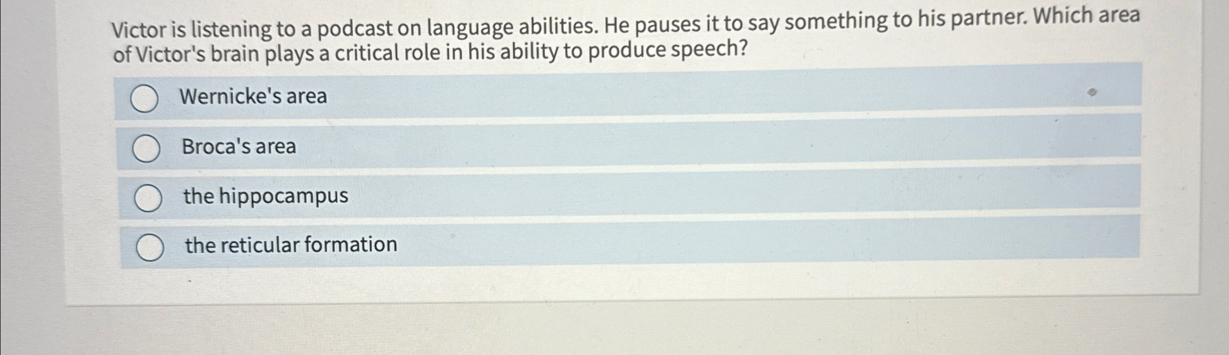 Solved Victor is listening to a podcast on language | Chegg.com