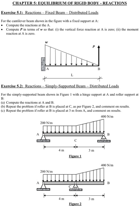 Solved CHAPTER 5: EQUILIBRIUM OF RIGID BODY - REACTIONS | Chegg.com