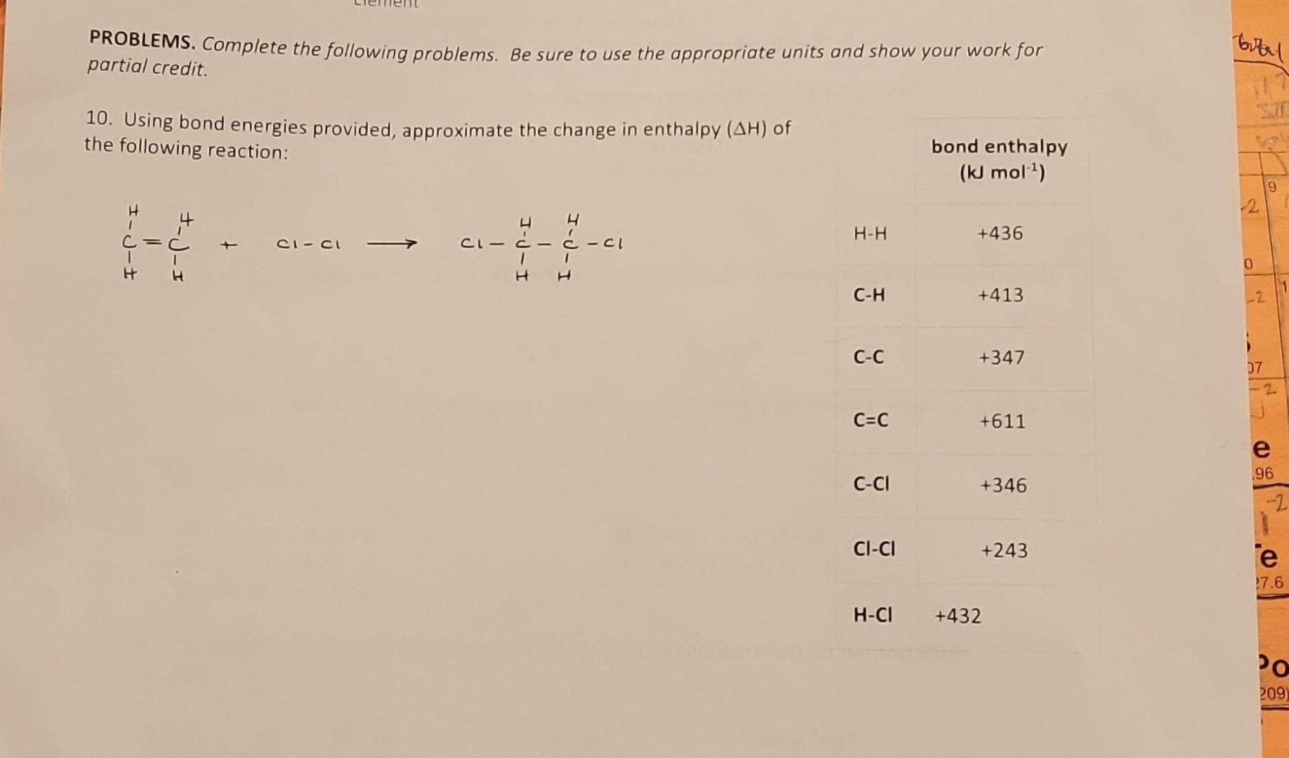 Solved PROBLEMS. Complete the following problems. Be sure to | Chegg.com