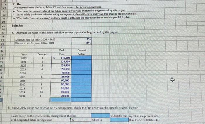 Solved To Do Create spreadsheets similar to Table 5.2, and | Chegg.com