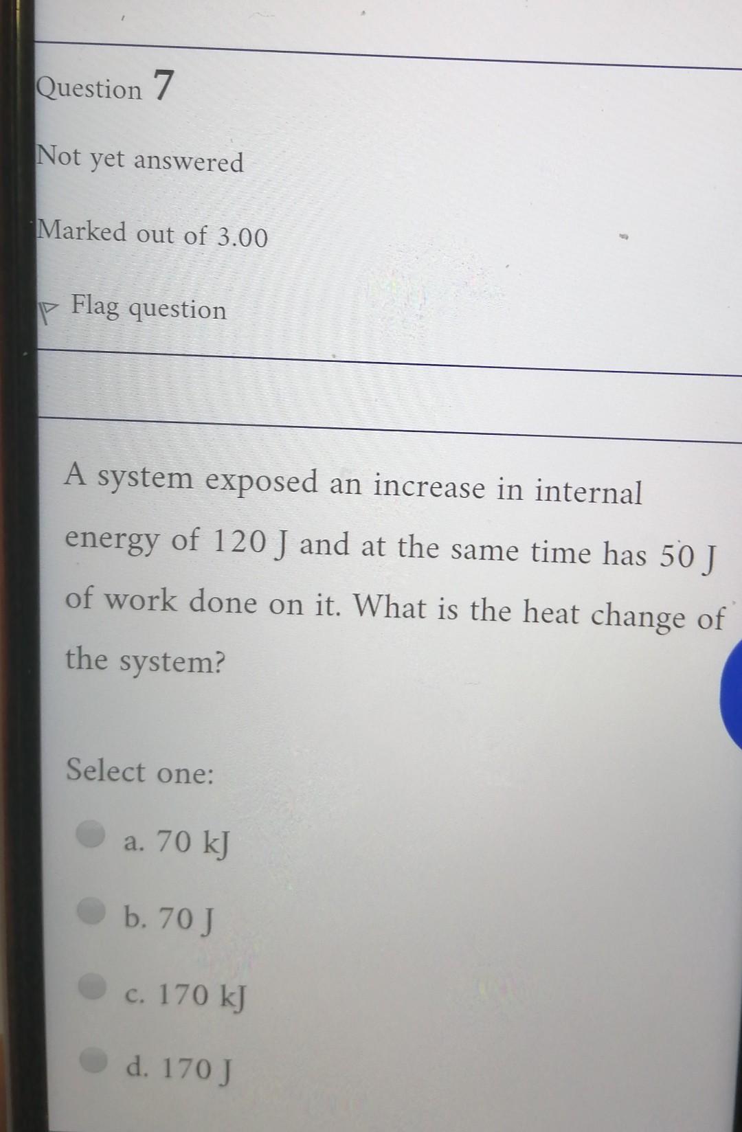 Solved Question 7 Not Yet Answered Marked Out Of 3 00 Fla Chegg Com