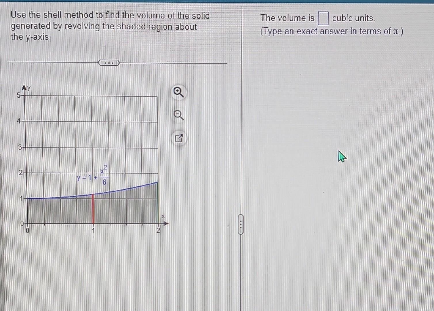 Solved Use the shell method to find the volume of the solid | Chegg.com