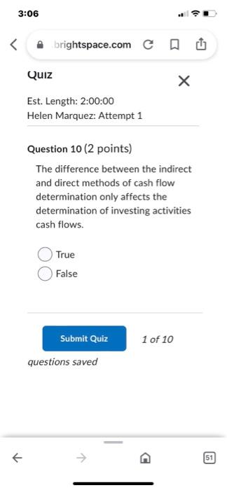Solved Question 10 (2 points) The difference between the | Chegg.com