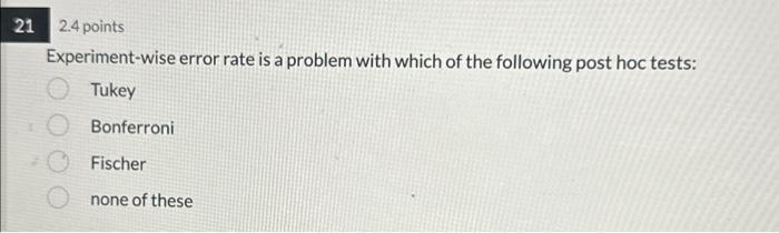 experiment wise error rate