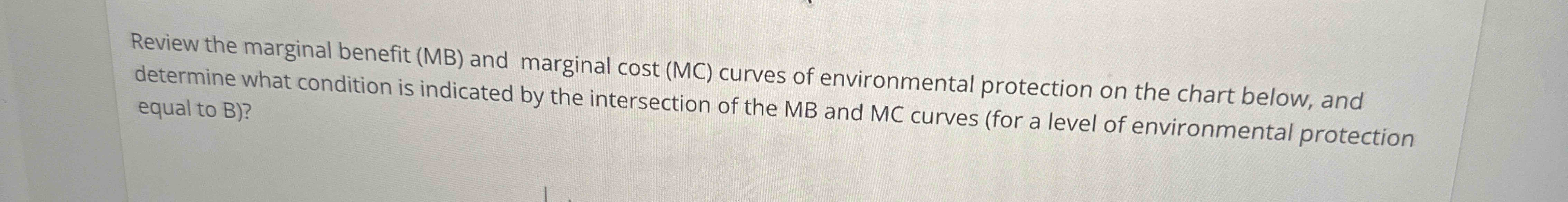 Solved Review the marginal benefit (MB) ﻿and marginal cost | Chegg.com