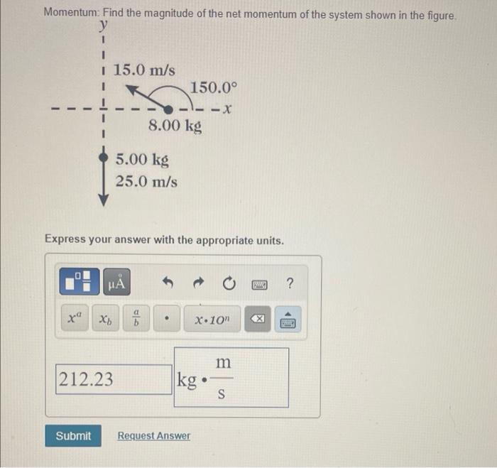 Solved Momentum: Find the magnitude of the net momentum of | Chegg.com