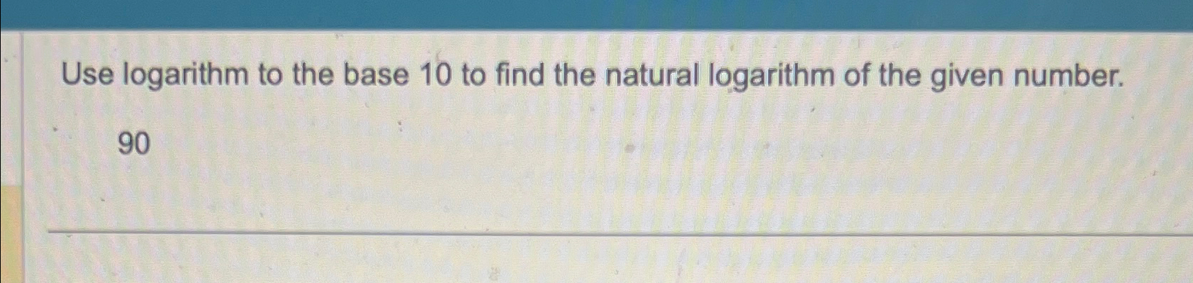 find base of logarithm