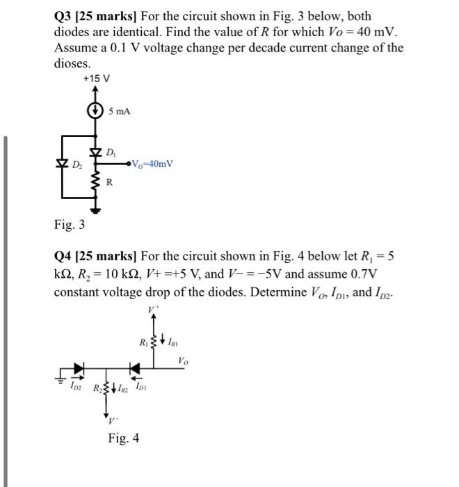 Solved Q1[25 marks] In the circuit of Fig. I under de | Chegg.com