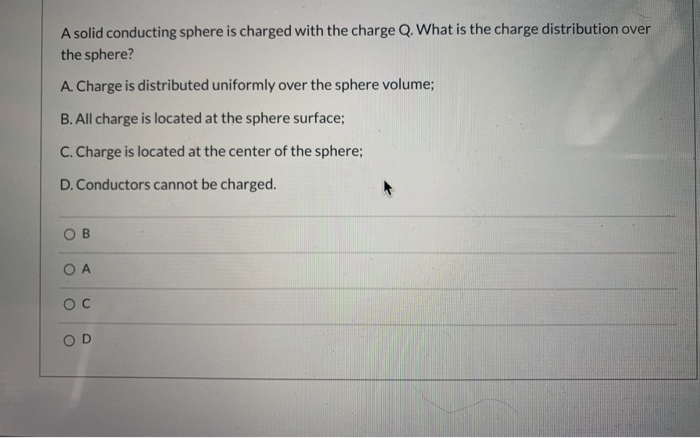 Solved A solid conducting sphere is charged with the charge | Chegg.com
