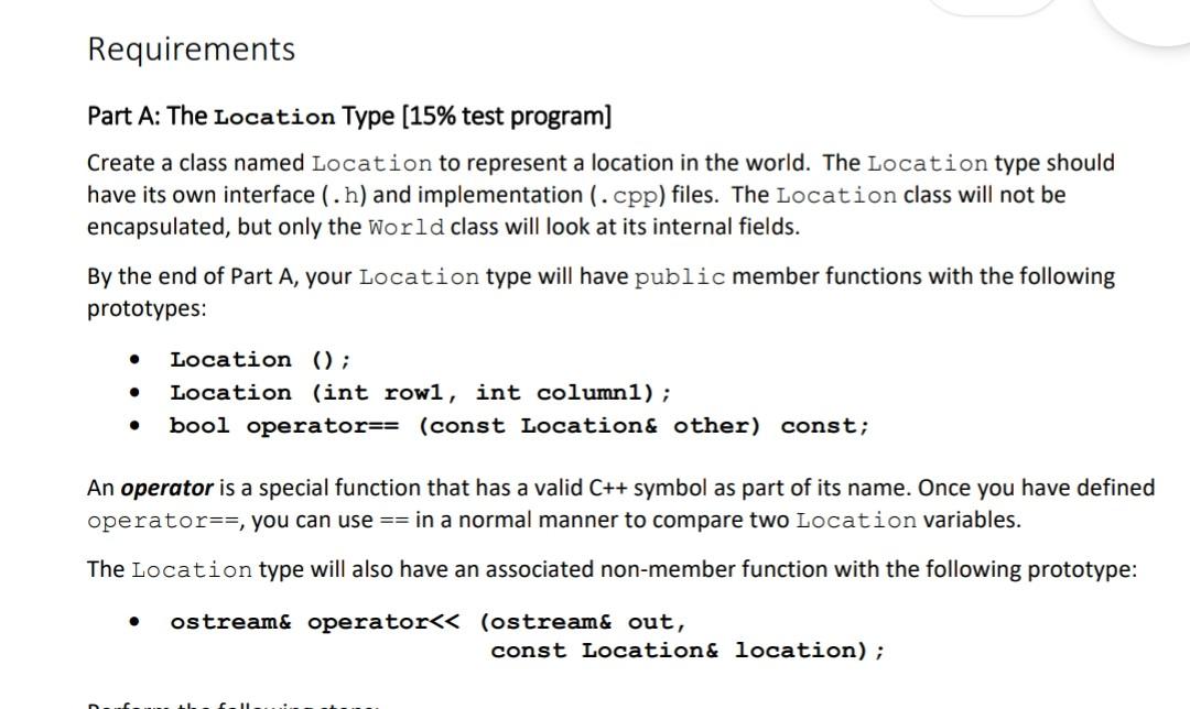 Solved Part C: Refactor Item into a Class (27% = 20% test | Chegg.com