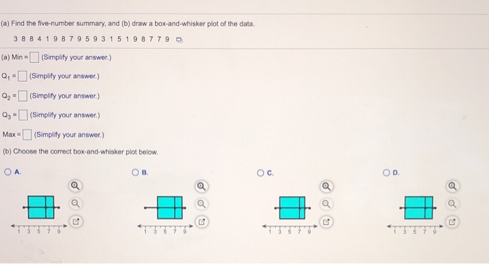 Solved (a) Find the five-number summary, and (b) draw a | Chegg.com