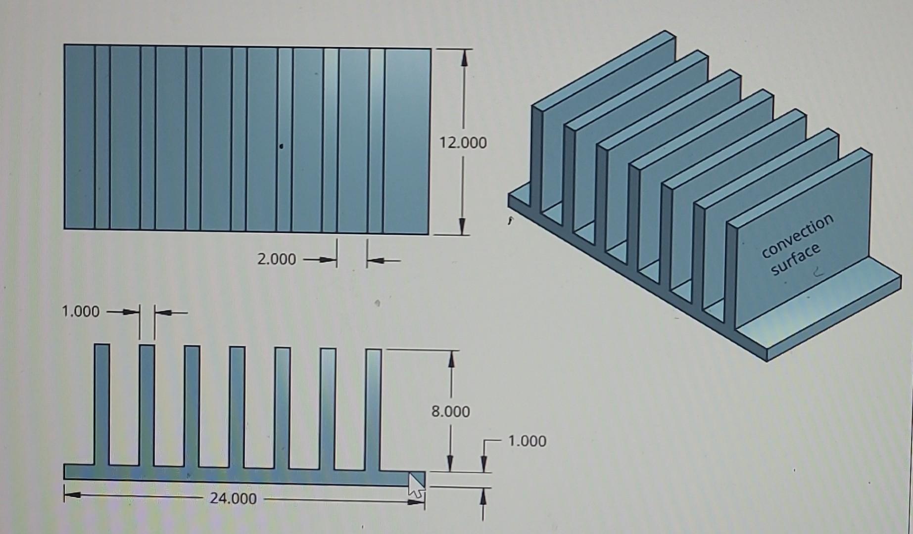 For the given 3D model of a thermal fin, apply the | Chegg.com