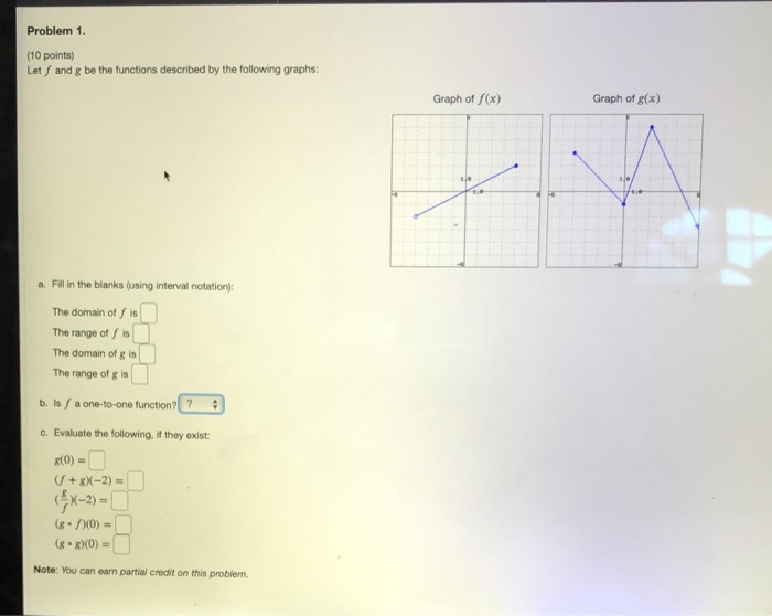 Solved Problem 1. (10 points) Let S and g be the functions | Chegg.com